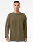 BELLA + CANVA Heather CVC Long Sleeve Crewneck T-Shirt for Layering Style & Custom Print Essential Tee